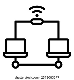 Local Network Simple Vector Icon Collection