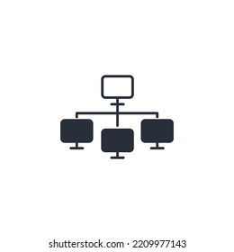 local network thin line icons. Vector illustration isolated on white. Editable stroke.