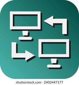 Local Network Vector Glyph Gradient Background Icon For Personal And Commercial Use.
