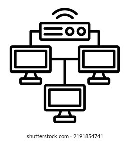 Local Network vector icon. Can be used for printing, mobile and web applications.