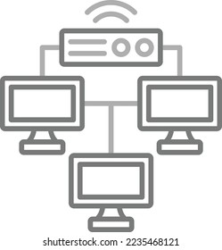 Local Network vector icon. Can be used for printing, mobile and web applications.