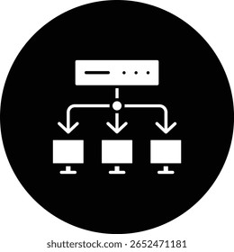 Ícone de vetor de Rede Local. Pode ser usado para impressão, aplicativos móveis e da Web.