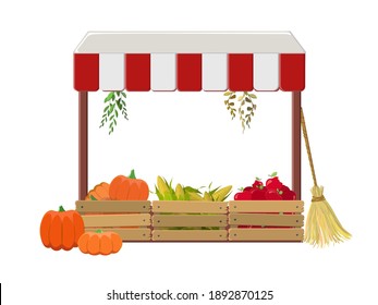 Local organic production. farm shop. Vector illustration EPS10