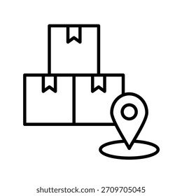 Local Outline Icon Vector Illustration