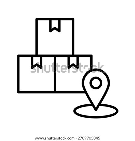 Local Outline Icon Vector Illustration