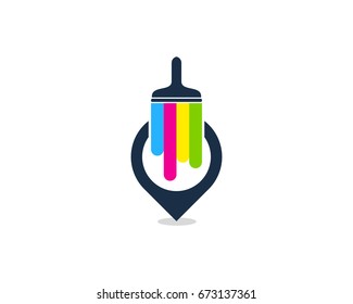 Local Paint Icon Logo Design Element