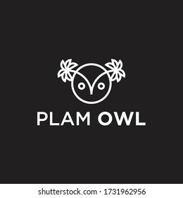 local palm logo. coconut vector