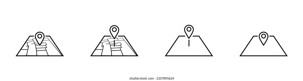 local pin icon. Design set.