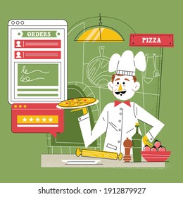Local Pizza Graphics Illustration Vector  