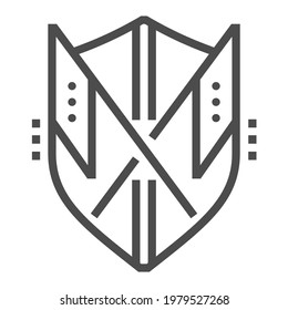 Local Policy square line vector icon.