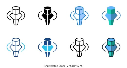 Local pottery icons set multiple style collection. Editable stroke 
