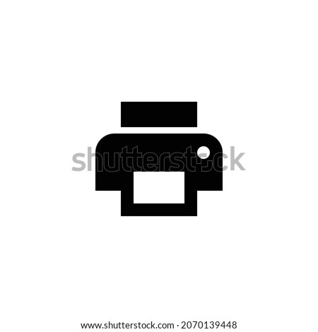 local printshop Icon. Flat style design isolated on white background. Vector illustration