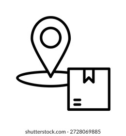 Ilustración vectorial de icono de esquema de producto local