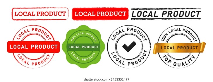 local product circle stamp and seal badge label sticker sign locally commerce marketing