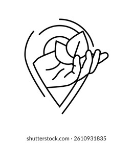 local product farmer line icon vector. local product farmer sign. isolated contour symbol black illustration