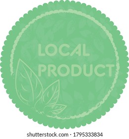Local product round sticker with three tickets and grunge effect. Usable as a product label or atypical banner.