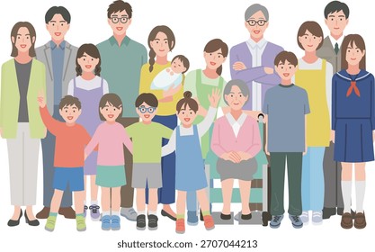 Residentes locales de varias generaciones