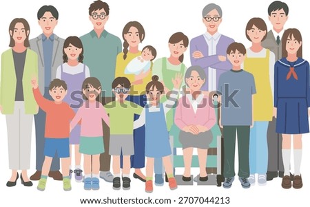 Local residents of various generations