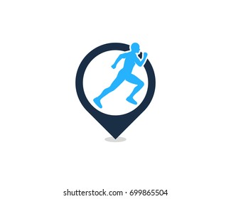 Local Run Icon Logo Design Element