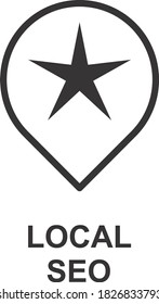 Local Search Engine Optimization Icon, Sign and symbol