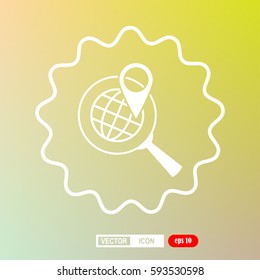 Local Search Engine Optimization, icon, vector