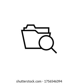 Local Search Icon in black line style icon, style isolated on white background