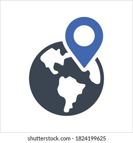 Icono de búsqueda local, gráficos vectoriales