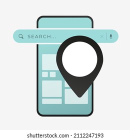 Local Search Marketing icon sign. Local SEO Marketing Strategy, Artificial Intelligence optimizing algorithm to find on map the optimal route or better marketing and advertising. Local search symbol