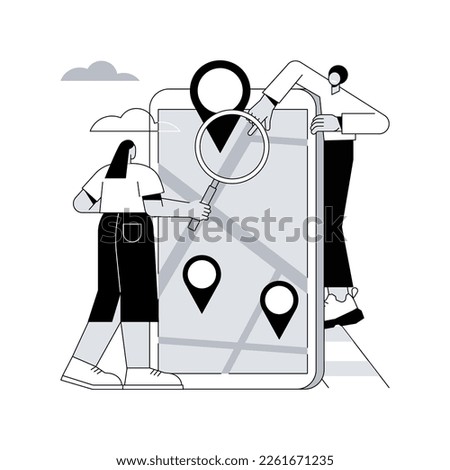 Local search optimization abstract concept vector illustration. Local SEO, geographical optimization, search engine targeting, narrow audience, targeted business promotion abstract metaphor.