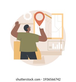 Ilustración vectorial de concepto abstracto de SEO local.
