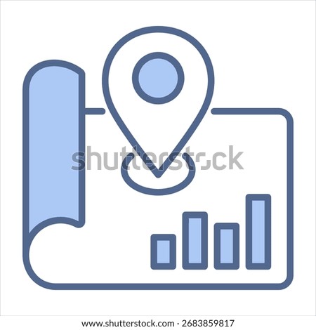 Local Seo Blue Icon Vector Illustration