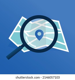 Local SEO flat vector illustration. Local search marketing ecommerce, search engine ranking