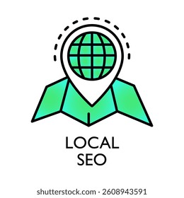 Local SEO – Globe and Map Pin Representing Regional Digital Marketing