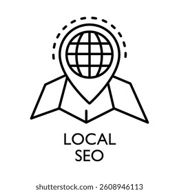 Local SEO – Globe and Map Pin Representing Regional Digital Marketing