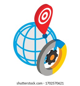 Local seo icon. Isometric illustration of local seo vector icon for web