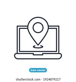 icono SEO local. Plantilla de símbolo de optimización de motores de búsqueda para ilustración vectorial de colección de diseño gráfico y web