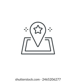 Icono de seo local, Ilustración vectorial