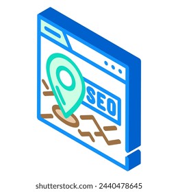 local seo isometric icon vector. local seo sign. isolated symbol illustration