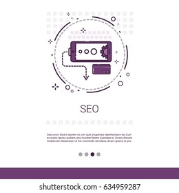 Local Seo Keywording Search Banner With Copy Space Vector Illustration