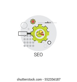 Local Seo Keywording Search Icon Vector Illustration