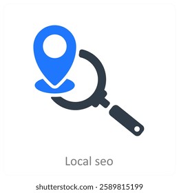 Local Seo and location icon concept