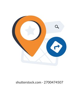 Local SEO optimization boosts business visibility with geolocation targeting, map integration, review management for higher foot traffic. Local search conversion rates isolated vector illustration
