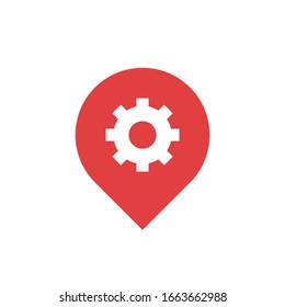 Local SEO Pin Symbol. Web Icon Logo Template Design Element.