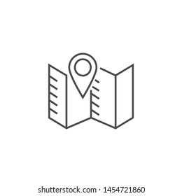 Local SEO Related Vector Thin Line Icon. Isolated on White Background. Editable Stroke. Vector Illustration.
