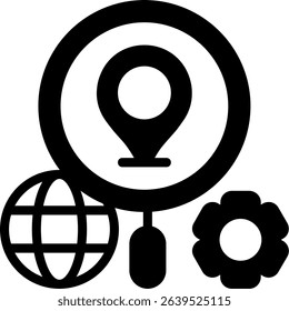 Local SEO Semi Solid Icon Design