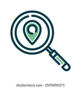 Local Seo With Two Tone Style Icon Vector