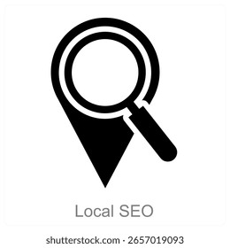 Local SEO vector icon concept design