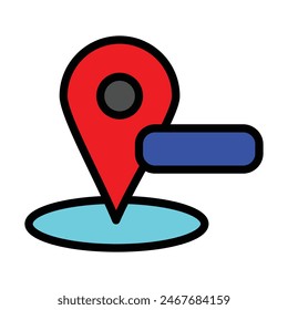 Local SEO Vector Line Filled Icon Design