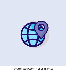 Local SEO. Vector modern line design illustration icon