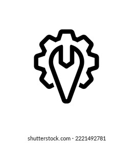 local Service icon. Gear icon. Setting icon.